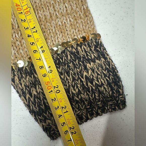 VINTAGE Carducci Women’s Large 80’s Fur Sequin Chunky Knit Wool Mob Wife Sweater - Picture 9 of 11